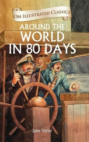 Cover of Around the World in 80 Days-Om Illustrated Classics
