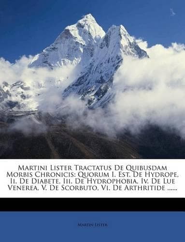 Cover of Martini Lister Tractatus de Quibusdam Morbis Chronicis