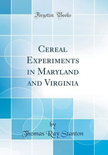 Cover of Cereal Experiments in Maryland and Virginia (Classic Reprint)
