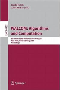 Cover of WALCOM: Algorithms and Computation