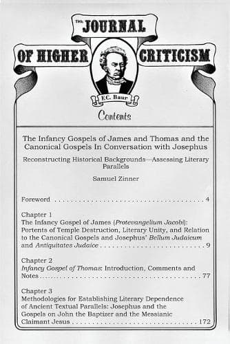 Cover of Journal of Higher Criticism Supplement Series #2