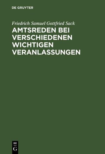 Cover of Amtsreden Bei Verschiedenen Wichtigen Veranlassungen