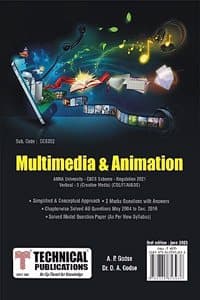 Cover of Multimedia & Animation for BE Anna University R21CBCS (Vertical V - CSE / IT / AI&DS - CCS352)