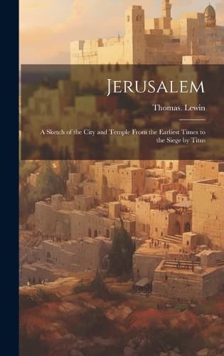Cover of Jerusalem; a Sketch of the City and Temple From the Earliest Times to the Siege by Titus