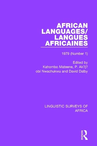Cover of African Languages/Langues Africaines
