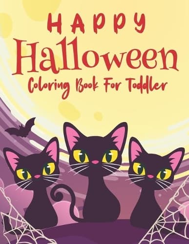 Cover of Happy Halloween Coloring Book For Toddler