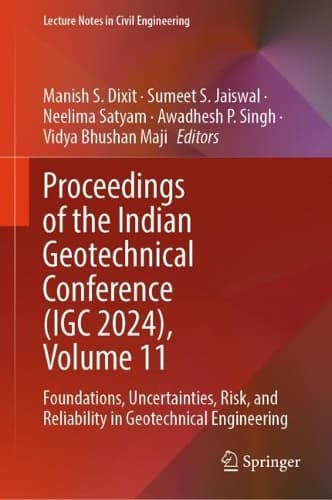 Cover of Proceedings of the Indian Geotechnical Conference (IGC 2024), Volume 11
