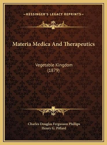 Cover of Materia Medica And Therapeutics