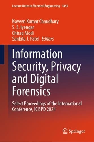 Cover of Information Security, Privacy and Digital Forensics