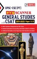 Cover of UPSC-CSE (PT) PYQ Scanner General Studies with CSAT 2011-2023 Solved paper for UPSC CSE Prelims Exams