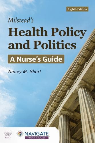 Cover of Milstead's Health Policy and Politics: a Nurse's Guide