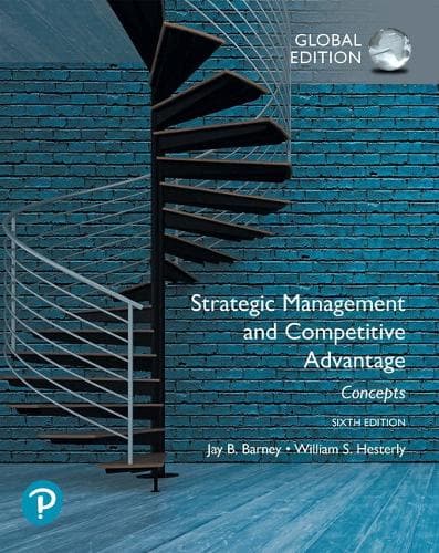 Cover of Strategic Management and Competitive Advantage: Concepts Global Edition