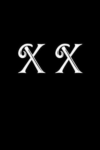 Cover of X X: Double Monogram Journal, 100 Pages, 6x9 Inches, Black Glossy Cover