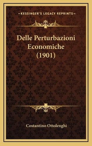 Cover of Delle Perturbazioni Economiche (1901)
