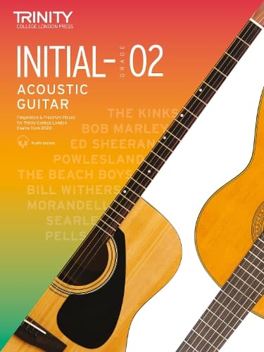 Cover of Trinity College London Acoustic Guitar Exam Pieces From 2020: Initial–Grade 2