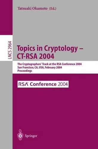 Cover of Topics in Cryptology -- CT-RSA 2004