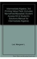 Cover of Intermediate Algebra, 3rd Printing Value Pack (Includes Mymathlab/Mystatlab Student Access Kit & Student's Solutions Manual for Intermediate Algebra)