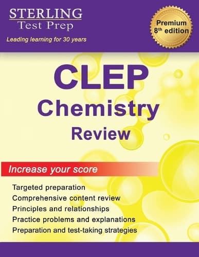 Cover of Sterling Test Prep CLEP Chemistry Review