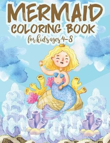 Cover of Cute Mermaid Coloring Book for Kids Ages 4-8