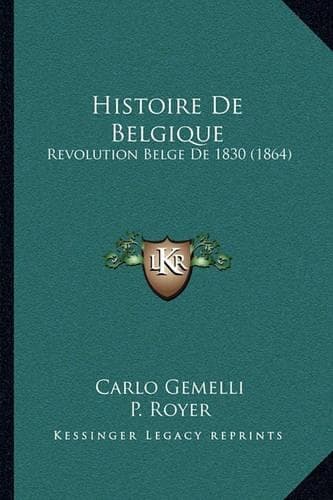 Cover of Histoire De Belgique