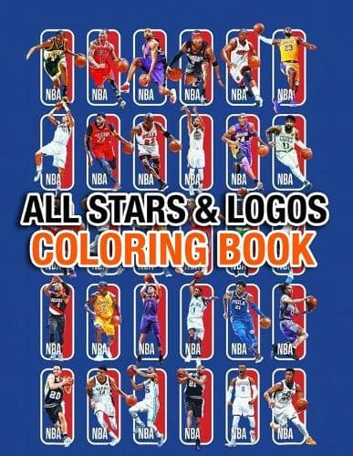 Cover of NBA All Stars and Logos Coloring Book