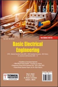 Cover of Basic Electrical Engineering for SPPU R24 Course (FE - I/II -COMMON - ESE-102-ELE)