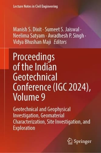 Cover of Proceedings of the Indian Geotechnical Conference (IGC 2024), Volume 9
