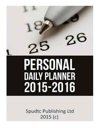 Cover of Personal Daily Planner 2015-2016