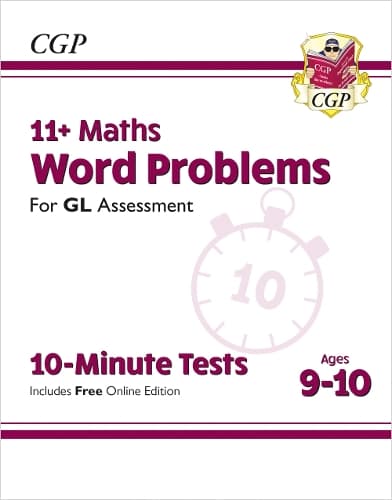 Cover of 11+ GL 10-Minute Tests: Maths Word Problems - Ages 9-10 (with Online Edition)