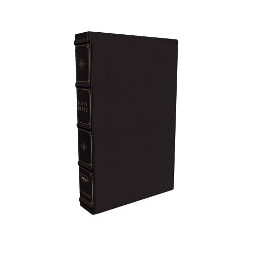 Cover of NKJV, Large Print Verse-by-Verse Reference Bible, Maclaren Series, Leathersoft, Black, Comfort Print
