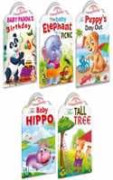 Cover of Sawan Set Of 5 Story Books Baby Animals Series (Baby Panda,Baby Elephant, Puppys Day Out , Baby Hippo & Tall Tree)