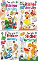 Cover of Sawan Fun With Sticker Activity-1 To 4 | Set Of 4 Books