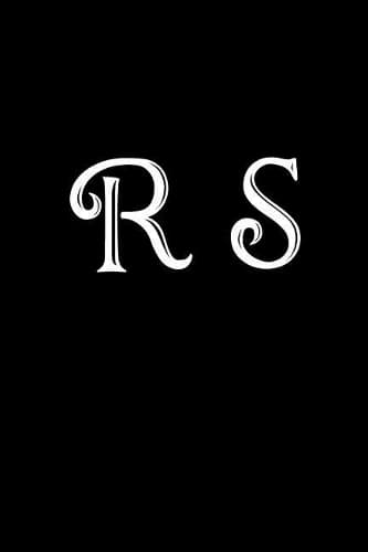 Cover of R S: Double Monogram Journal, 100 Pages, 6x9 Inches, Black Glossy Cover