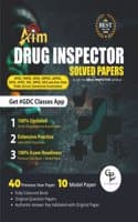 Cover of AIM DRUG INSPECTOR: PRACTICE MCQ QUESTION PAPERS & PREVIOUS YEARS EXAM PAPERS: (Pharmacy Books)