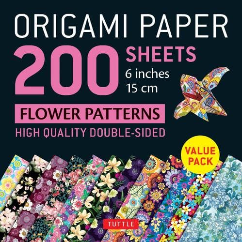 Cover of Origami Paper 200 sheets Flower Patterns 6" (15 cm): Double Sided Origami Sheets Printed with 12 Different Designs (Instructions for 6 Projects Included)